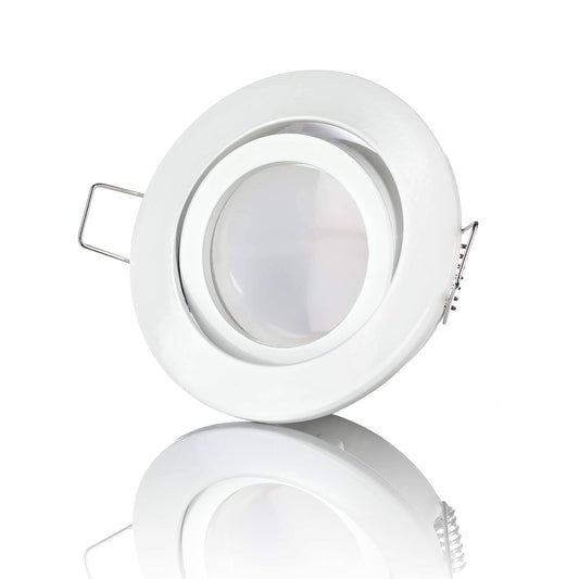 LED Einbaustrahler Flach - Weiß Rund 5W Dimmbar 120° - Rapid