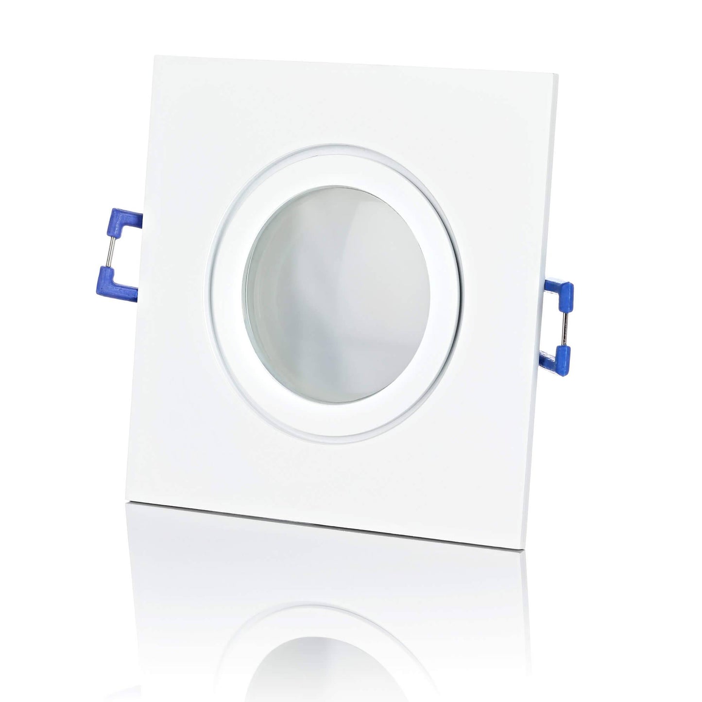 LED Einbaustrahler Flach IP44 - Weiß Eckig 5W Dimmbar 120° - Agua