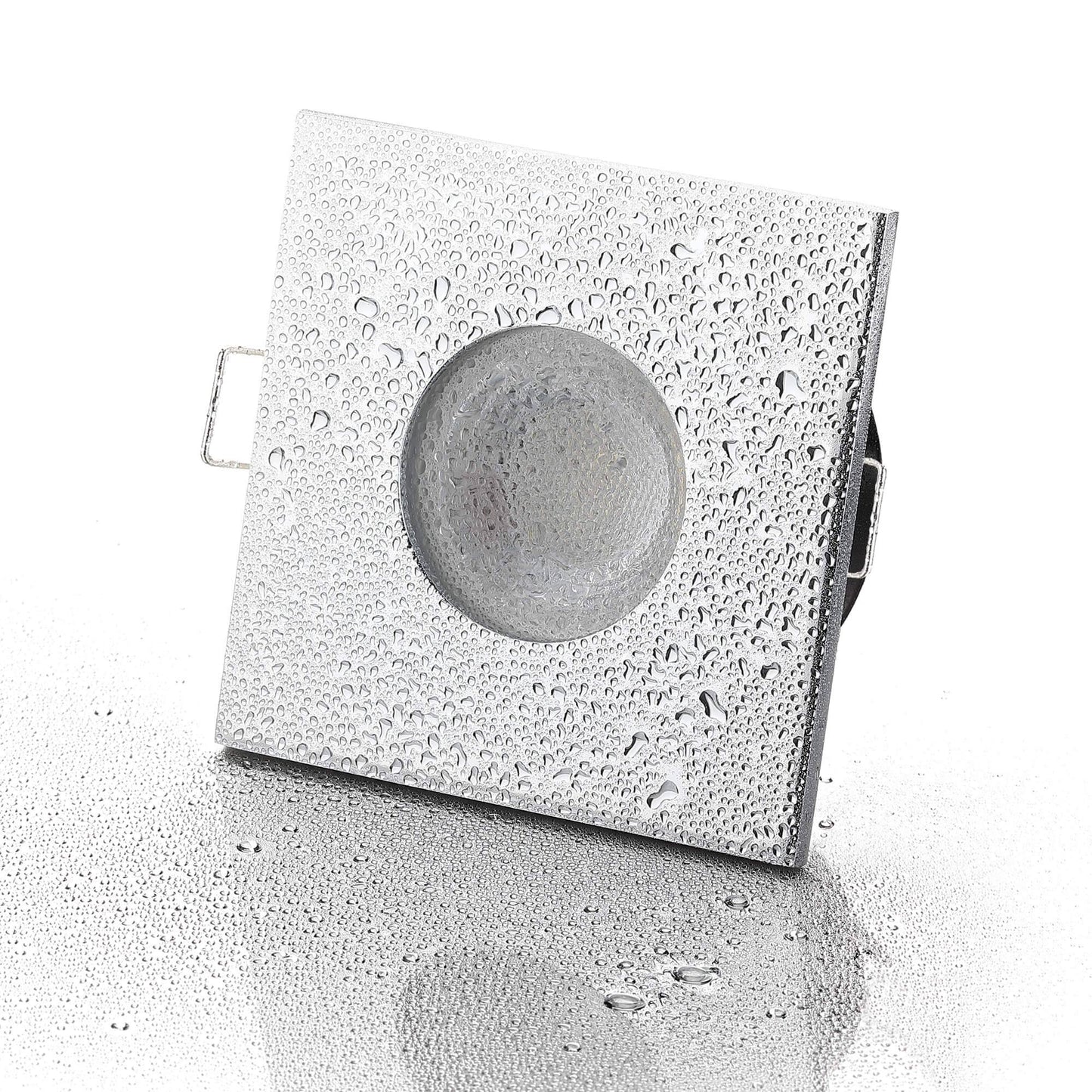 LED Einbaustrahler IP65 - Chrom Eckig 5W GU10 - Fora