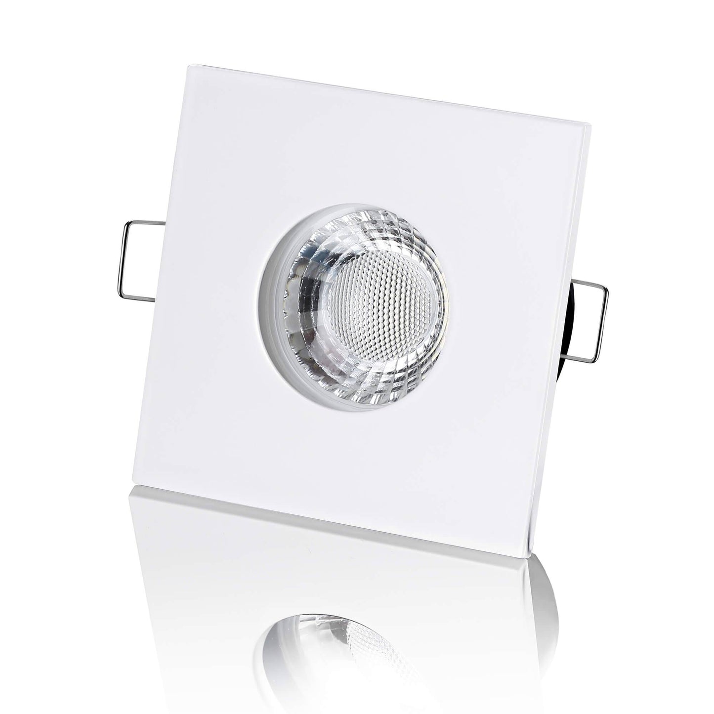 LED Einbaustrahler IP65 Dimmbar - Weiß Eckig 5W GU10 - Fora