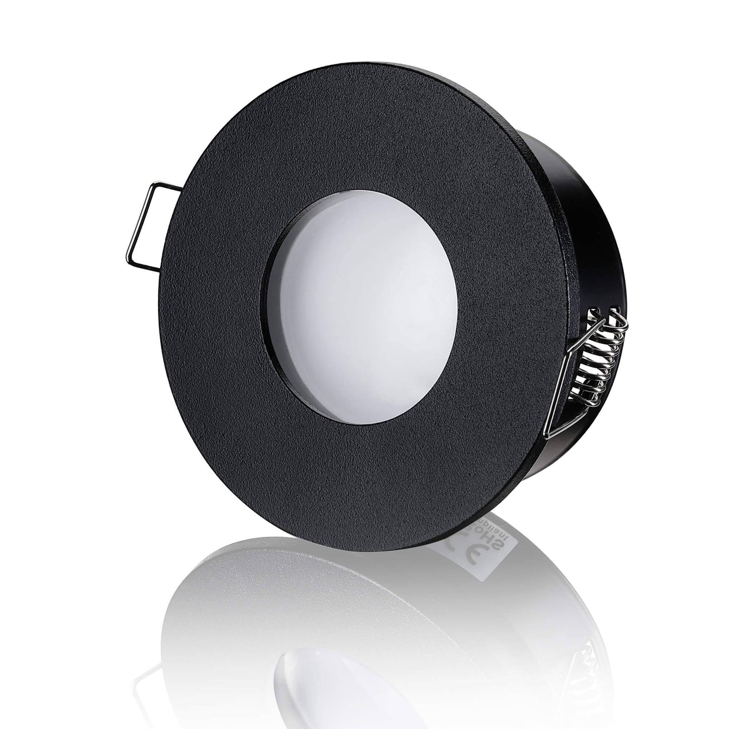 LED Einbaustrahler Flach IP65 - Schwarz Rund 5W Dimmbar 120° - Fora