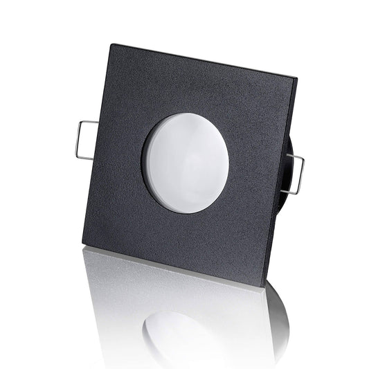 LED Einbaustrahler Flach IP65 - Schwarz Eckig 5W Dimmbar 120° - Fora