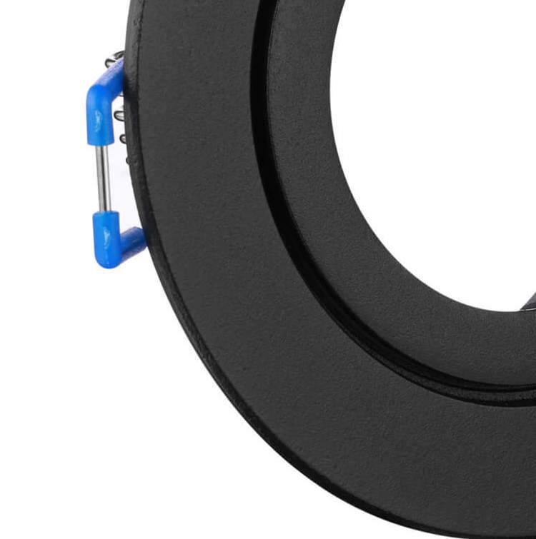 LED Einbaustrahler IP44 - Schwarz Rund 5W GU10 LED - Agua