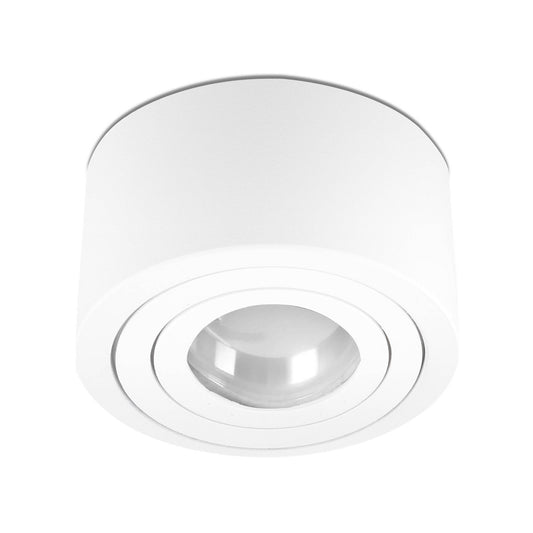 LED Aufbaustrahler IP44 Flach in Weiß Rund 230V 5W Dimmbar 120° - Tablo