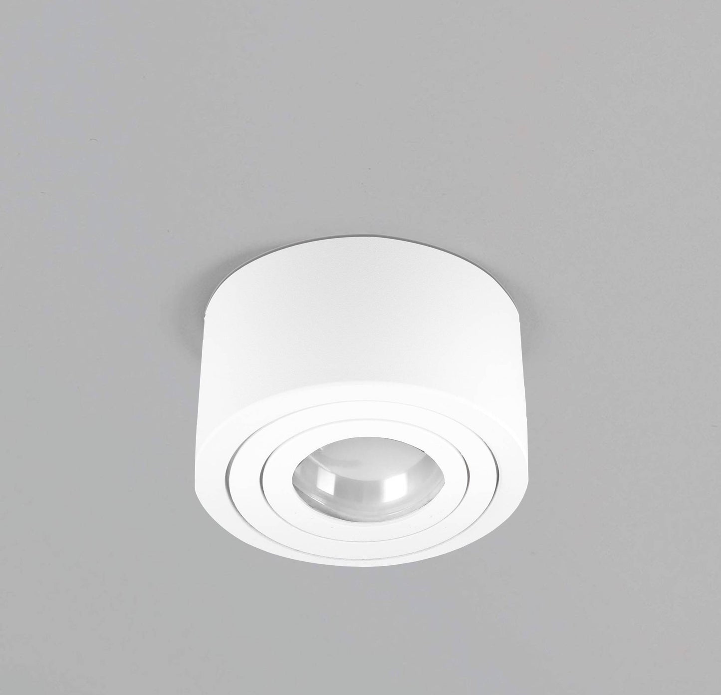LED Aufbaustrahler IP44 Flach in Weiß Rund 230V 5W Dimmbar 120° - Tablo