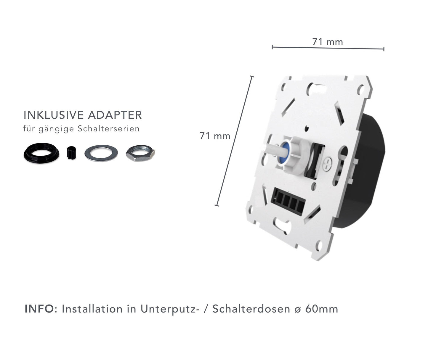 Universal Dreh-Dimmer für dimmbare LEDs, 230V 3-250W