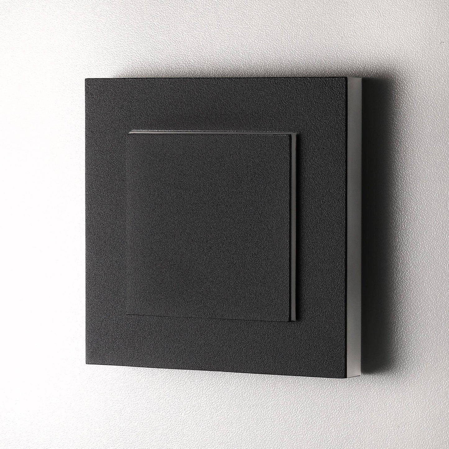 Treppenbeleuchtung - LED Wandeinbauleuchte 3D in Schwarz eckig - 230V 1,5W