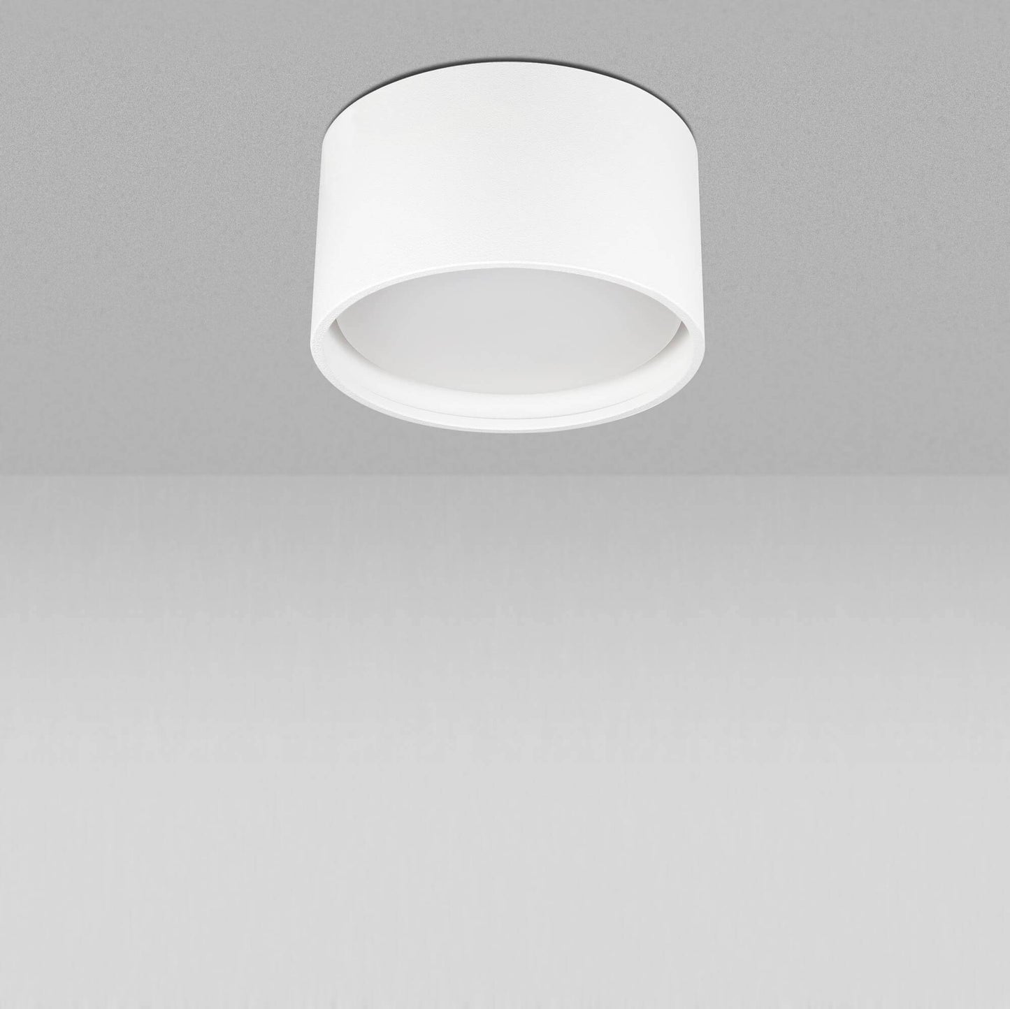 Flache Aufbauleuchte in Weiß rund inkl. LED GX53 6W Dimmbar - Mira