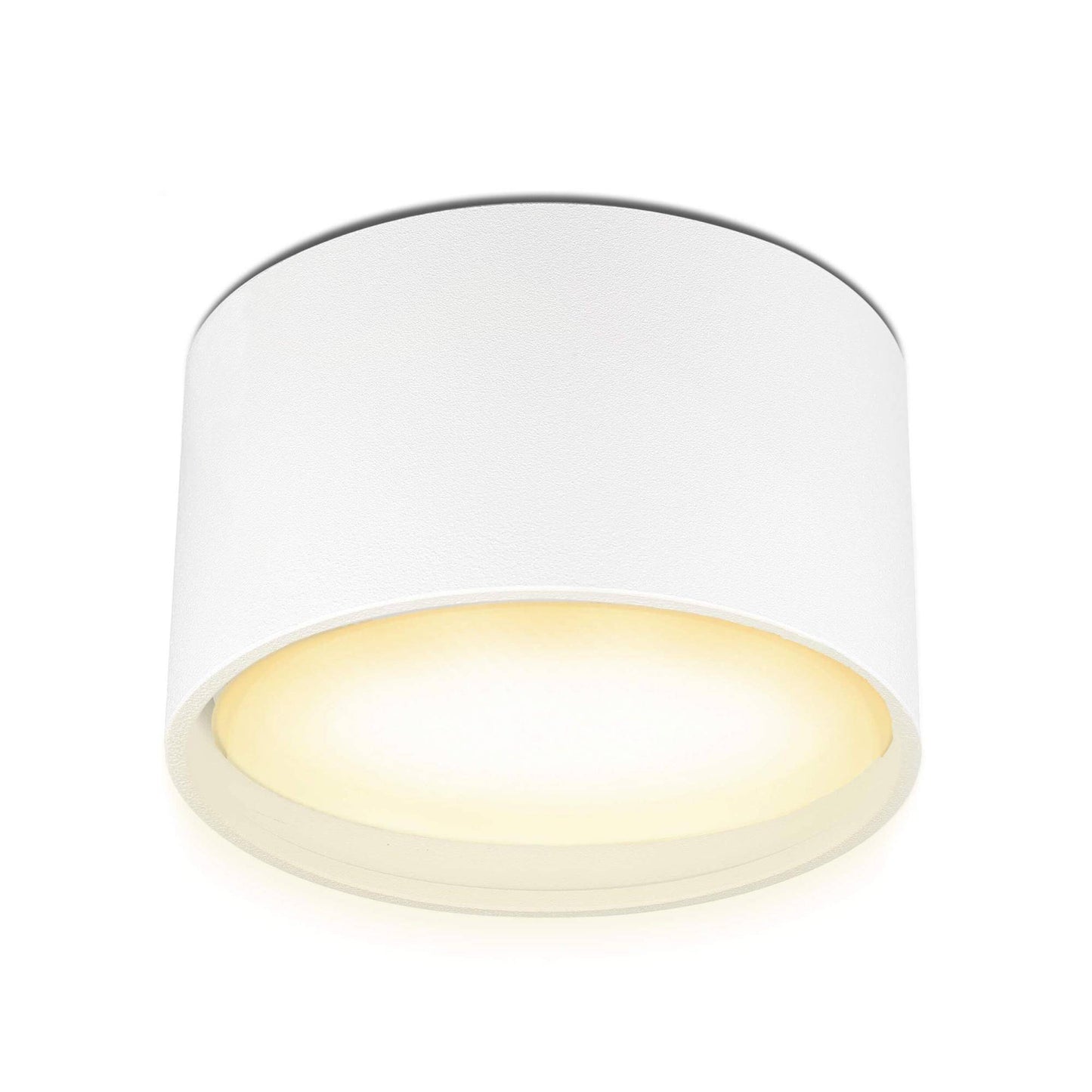 Flacher Aufbaustrahler in Weiß rund inkl. LED GX53 6W - Mira