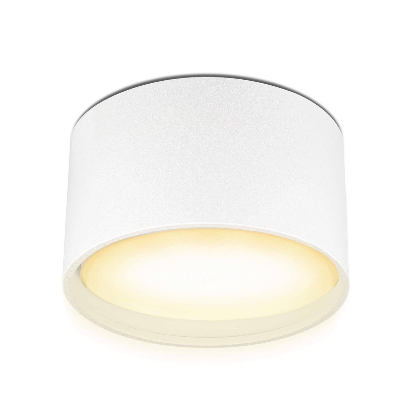 Flache Aufbauleuchte in Weiß rund inkl. LED GX53 6W Dimmbar - Mira