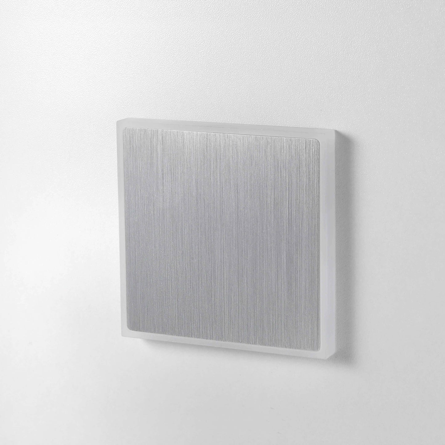 Treppenbeleuchtung - LED Wandeinbauleuchte in Alu gebürstet quadratisch - 230V 1,5W
