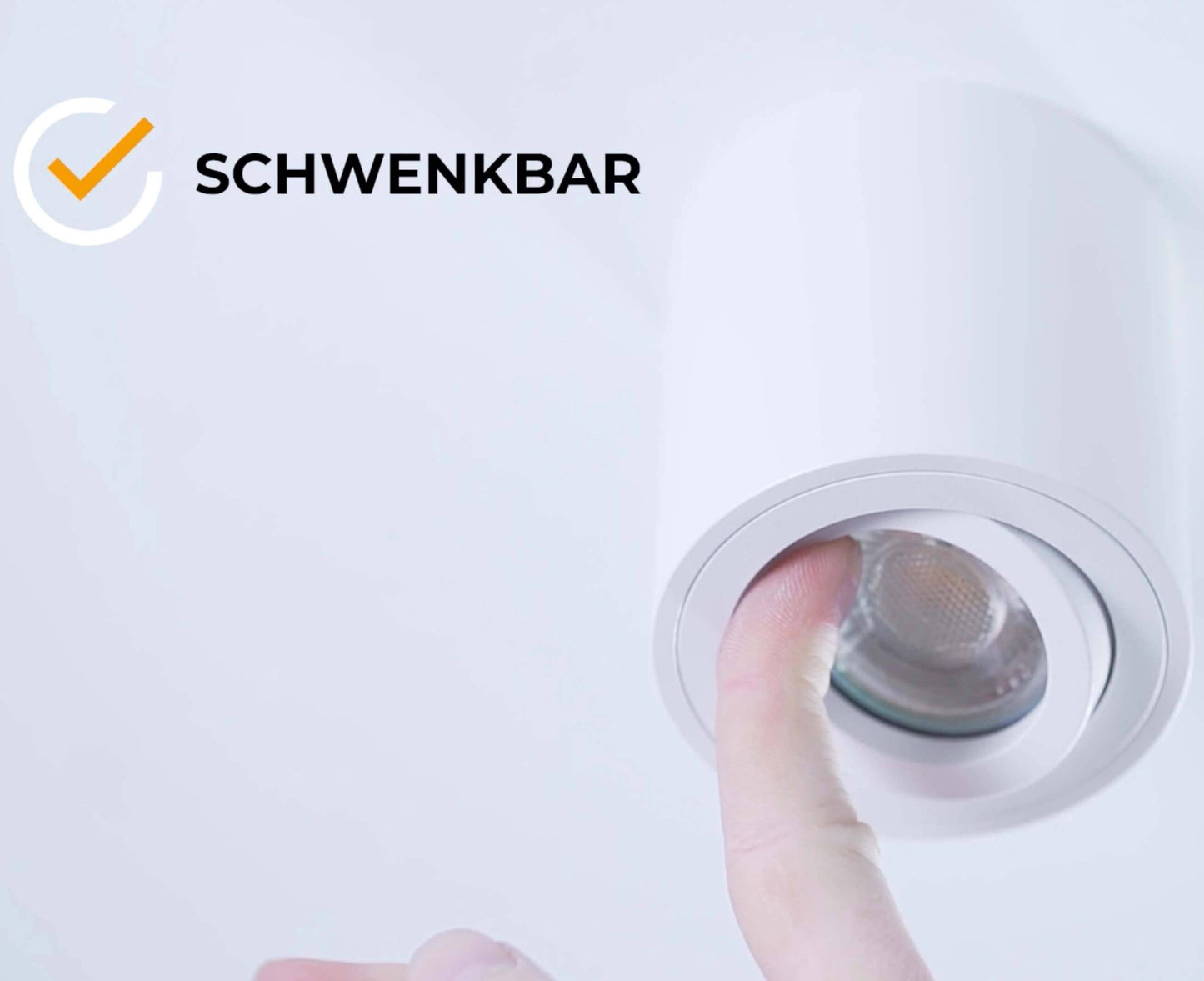LED Aufbaustrahler 230V Weiß Rund - 5W GU10 LED - Glabo
