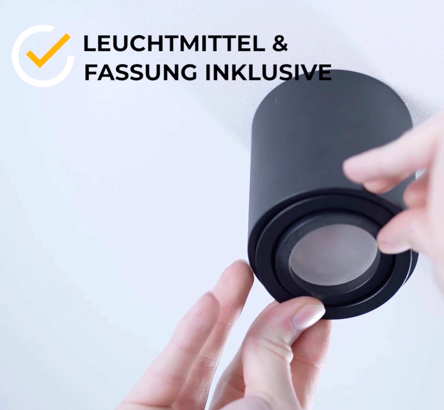 LED Aufbaustrahler 230V Schwarz Rund - 5W GU10 LED - Glabo