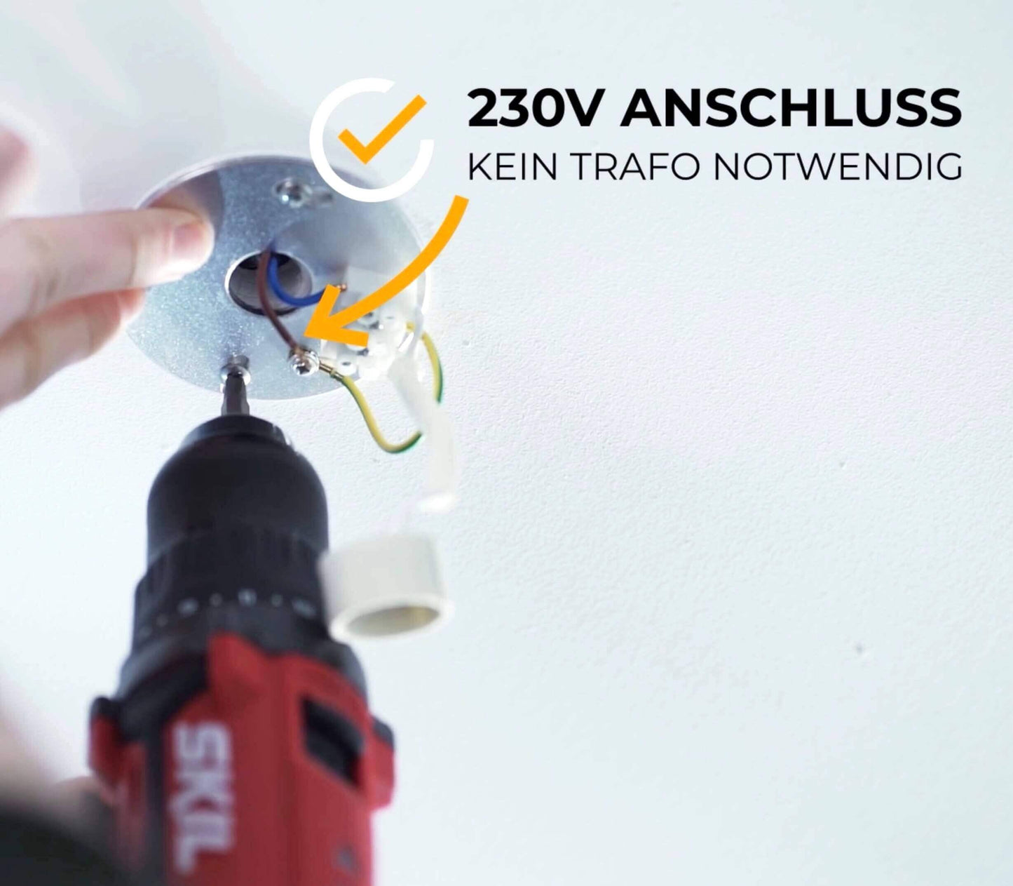 LED Aufbaustrahler 230V Schwarz Rund - 5W GU10 LED - Glabo