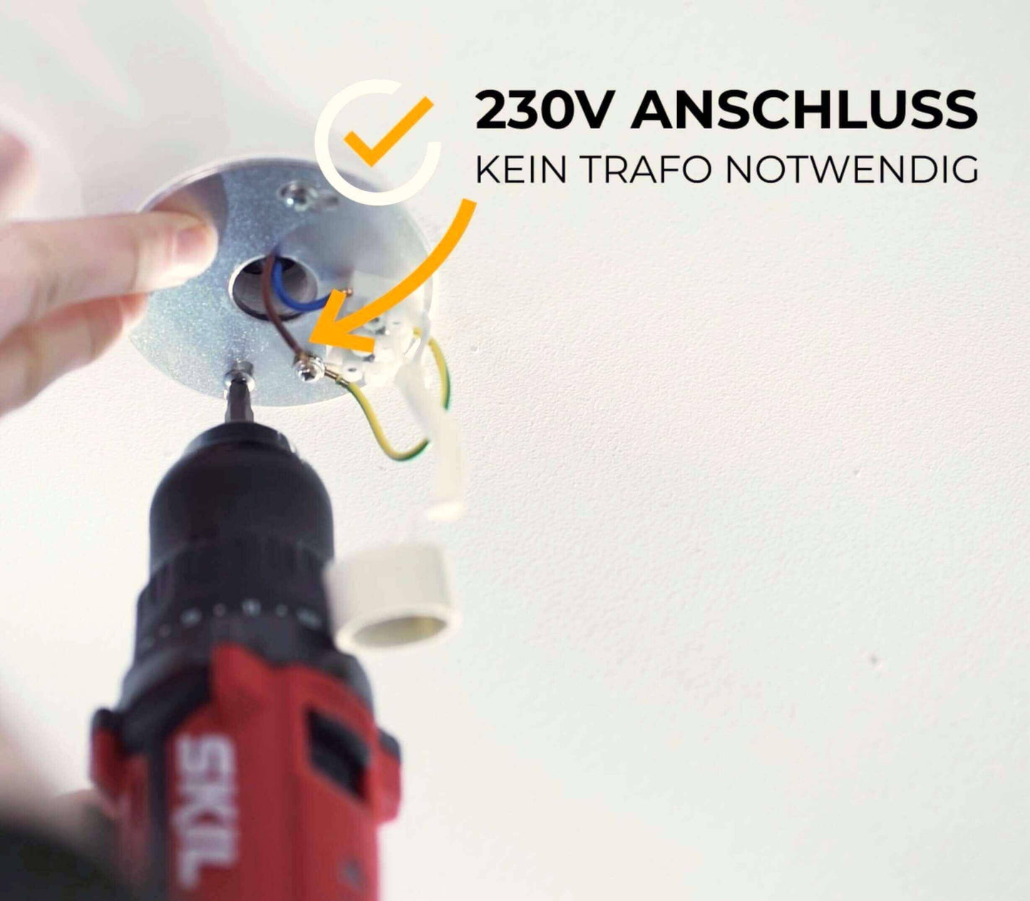 LED Aufbaustrahler 230V Schwarz Eckig - 5W GU10 LED - Glabo