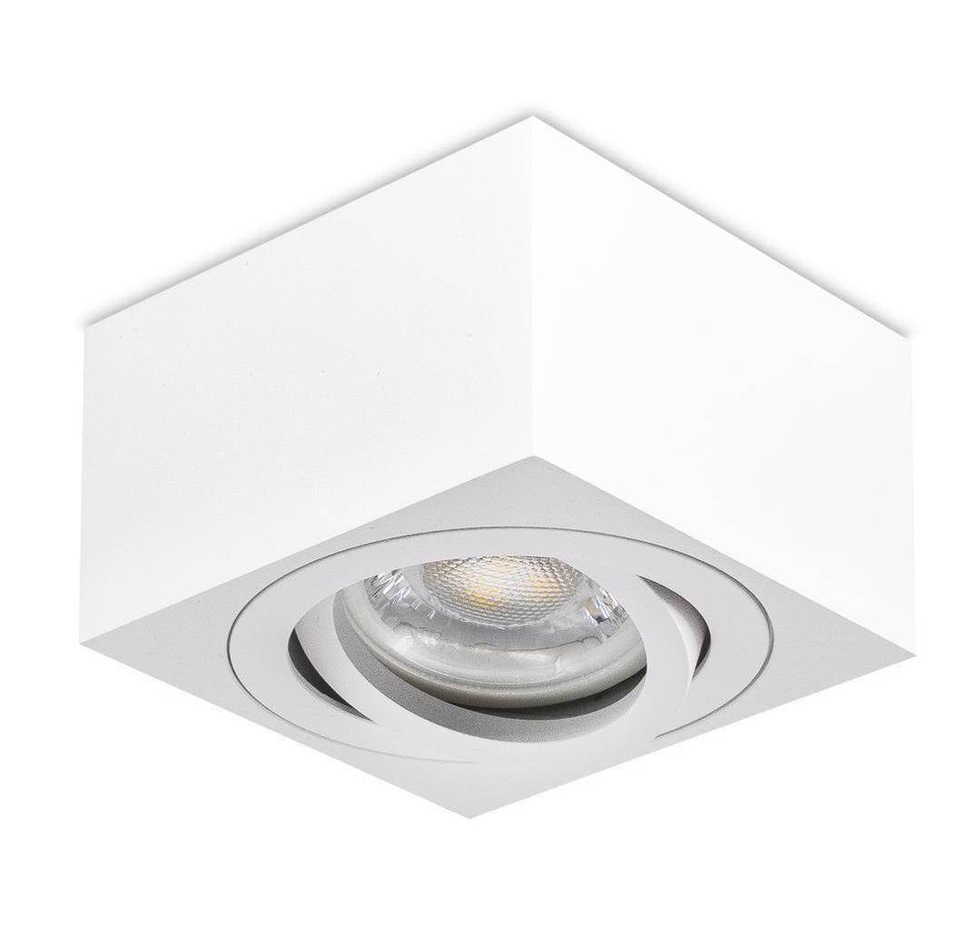 LED Aufbaustrahler Flach - Weiß Eckig 230V 5W Dimmbar - Tablo