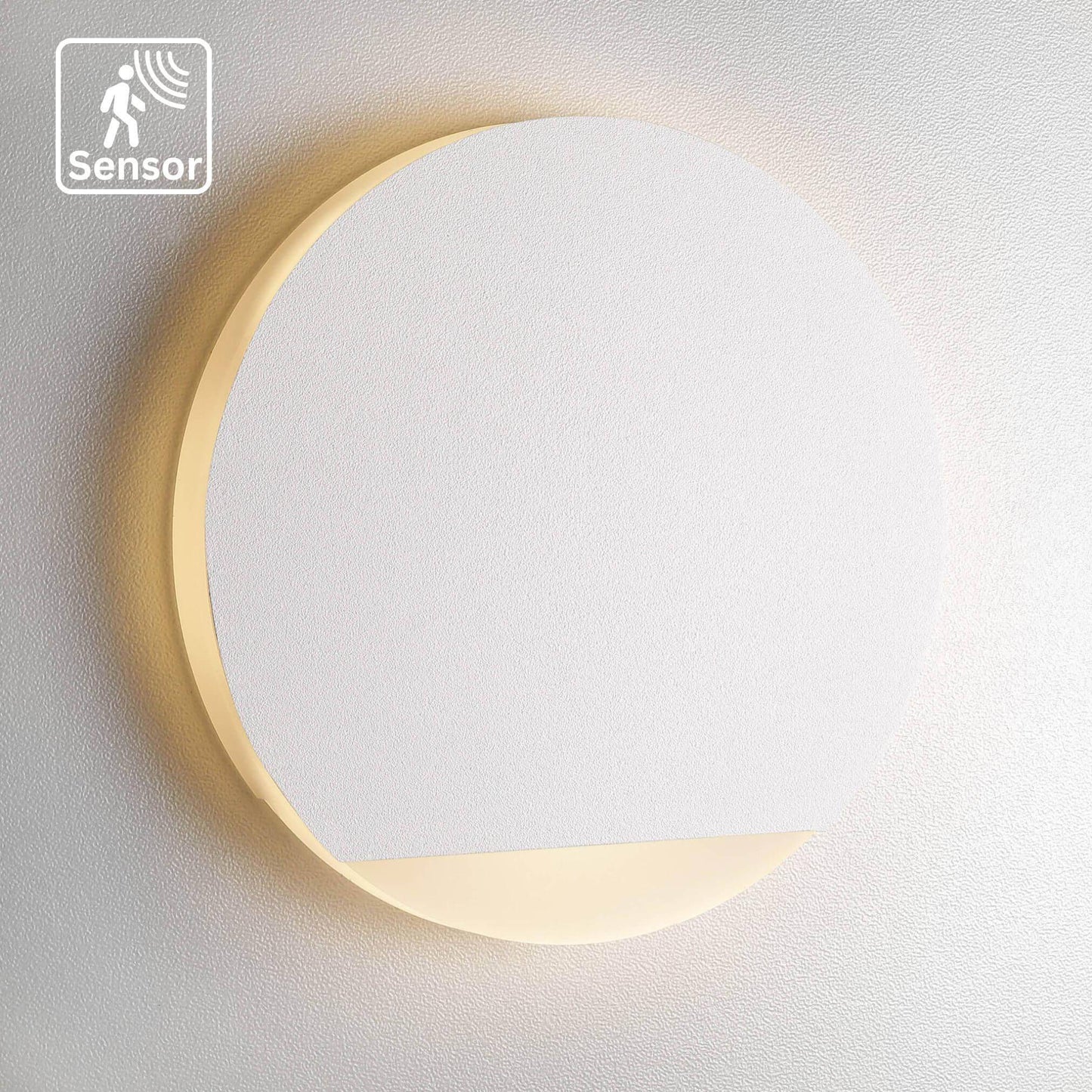 Treppenlicht mit Bewegungsmelder Weiss rund - 230V 1,5W LED