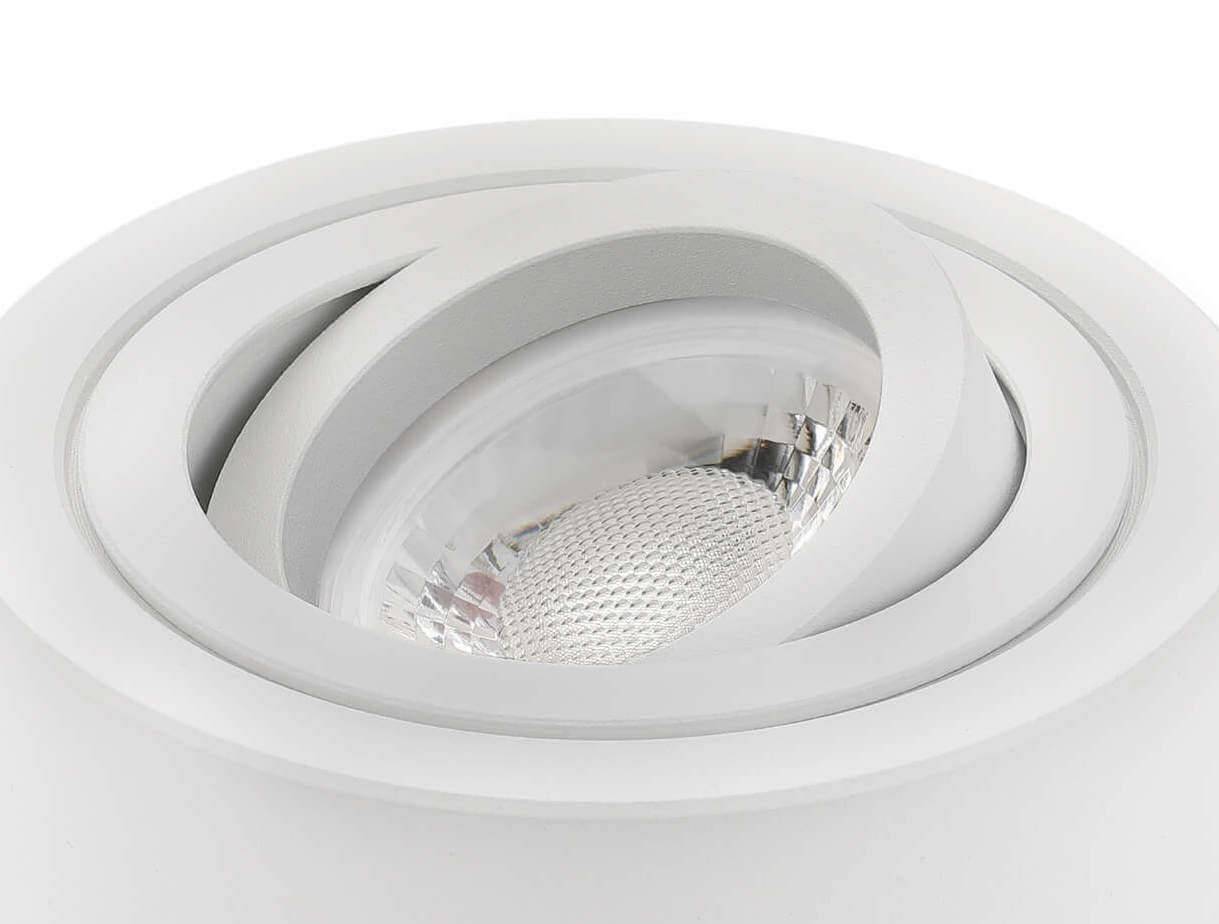 LED Aufbaustrahler Flach - Weiß Rund 230V 5W Dimmbar - Tablo