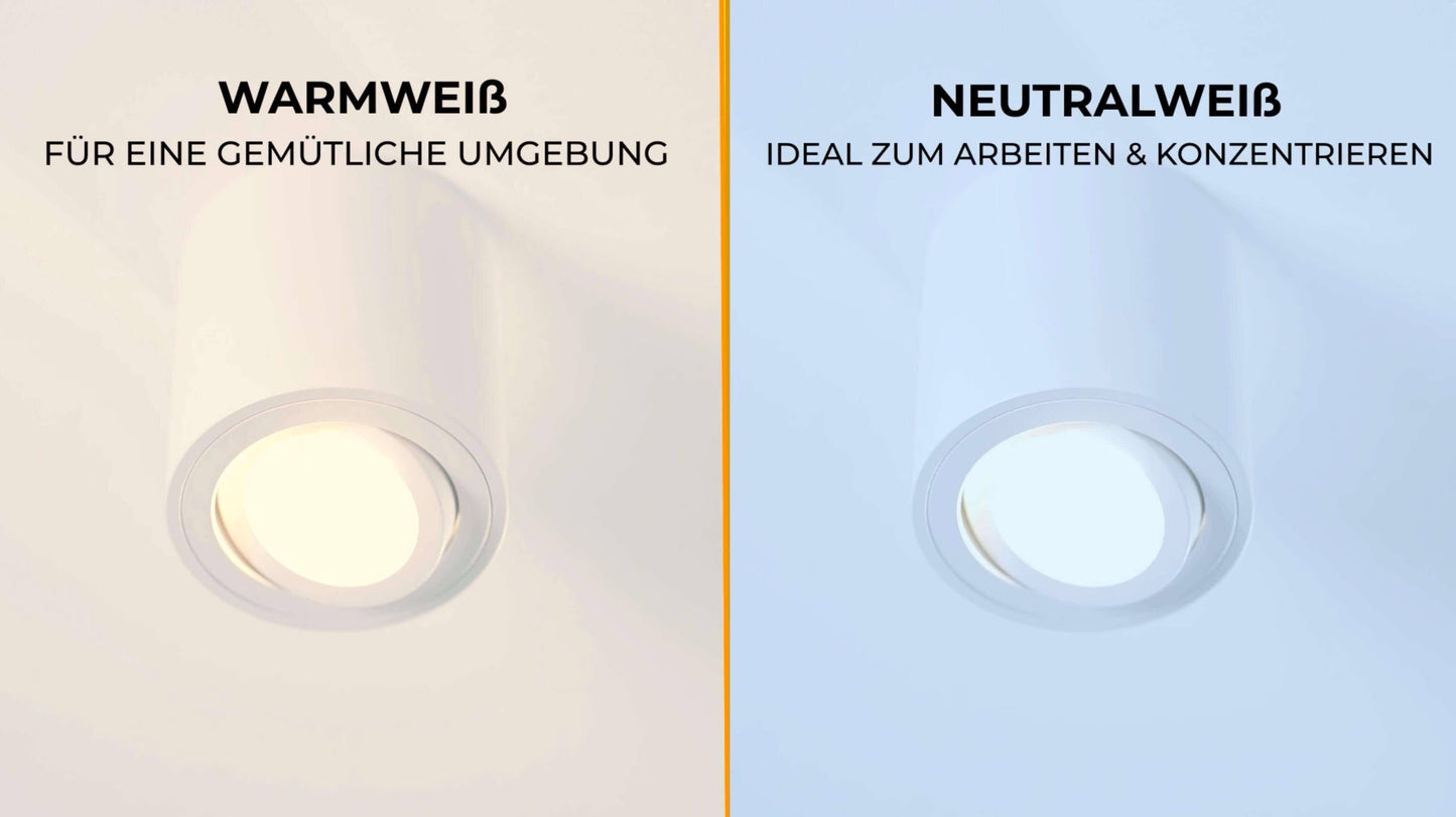 Aufbauspot IP44 Schwarz rund inkl. 5W GU10 LED - Lavabo