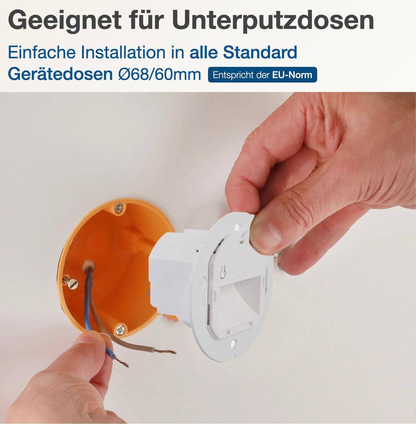 Wandeinbauleuchte - LED Treppenbeleuchtung Blob in Weiß rund - 230V 1,5W CCT