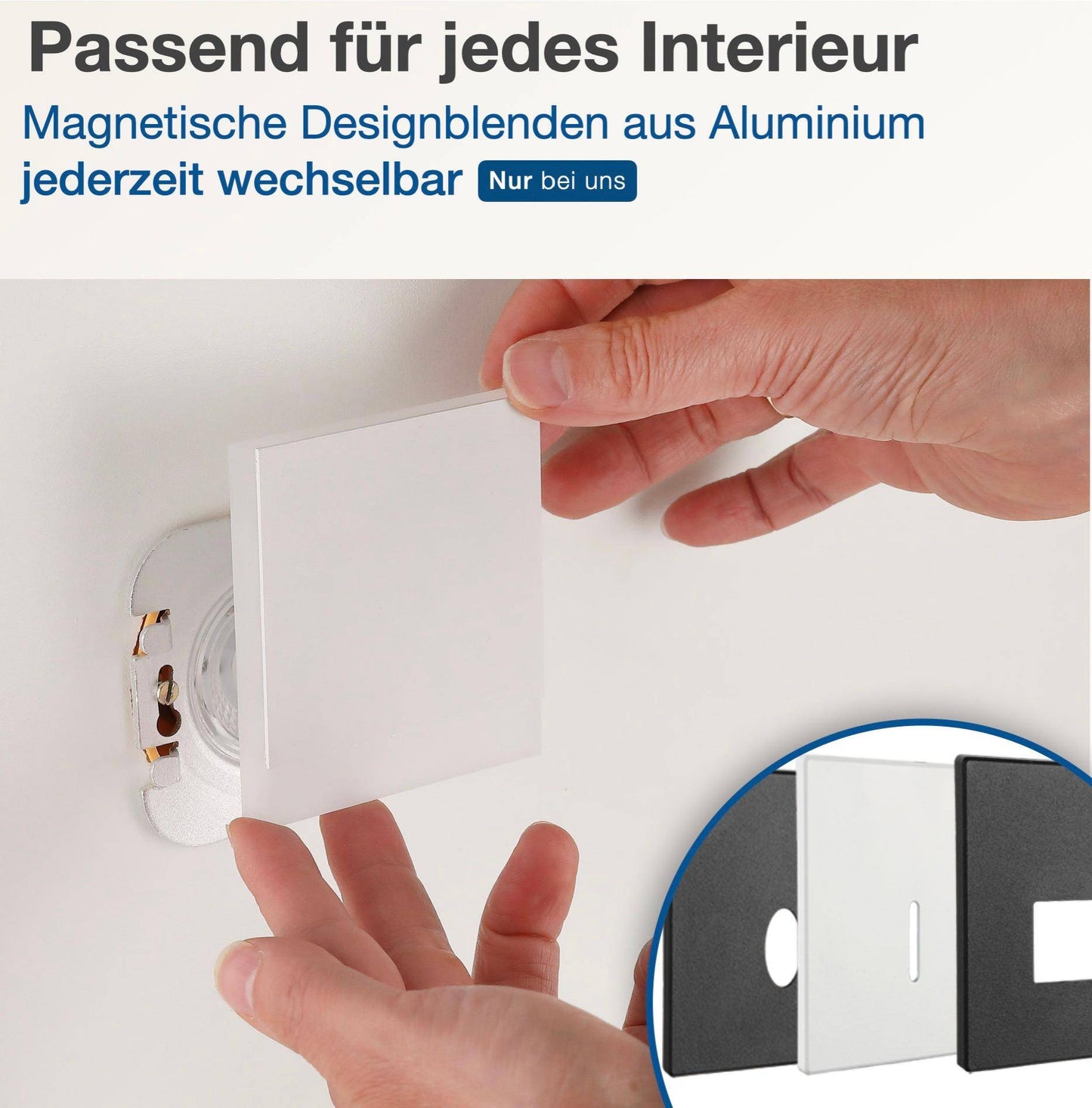 Wandeinbauleuchte - LED Treppenbeleuchtung Cut in Weiß - 230V 1,5W CCT