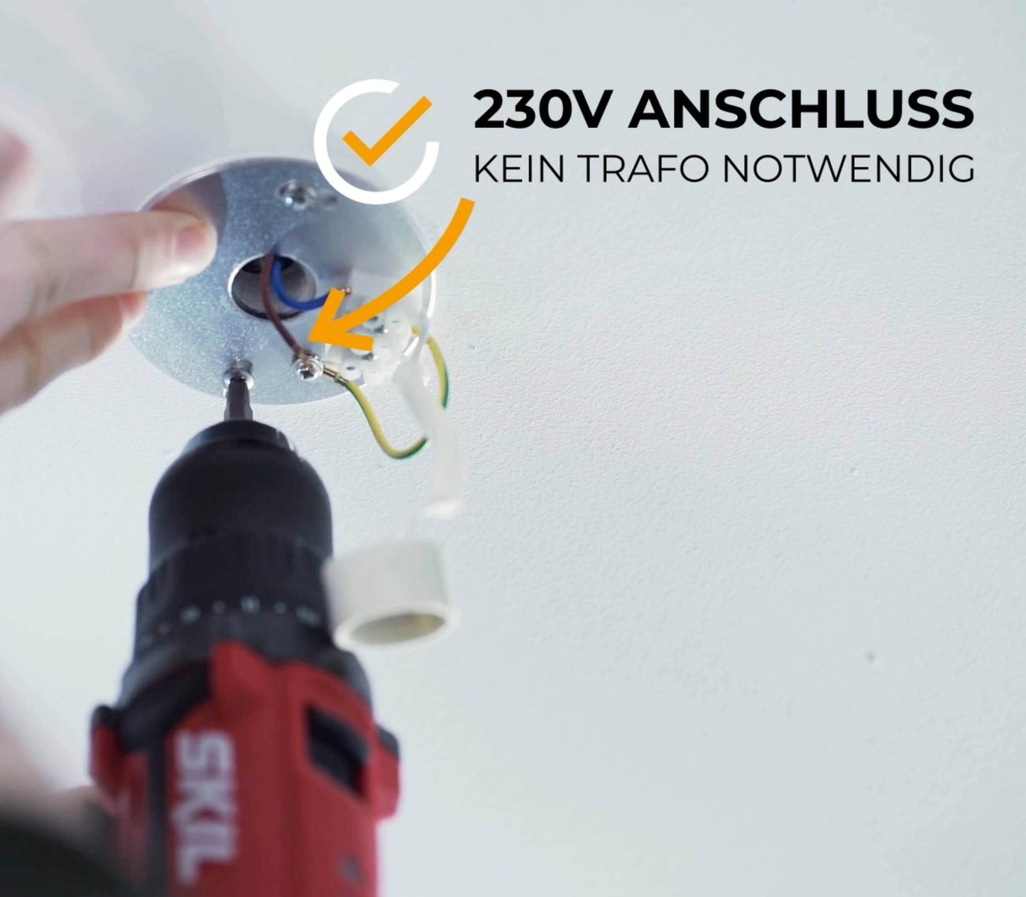 LED Aufbaustrahler IP44 Weiß Rund - 5W GU10 230V - Lavabo