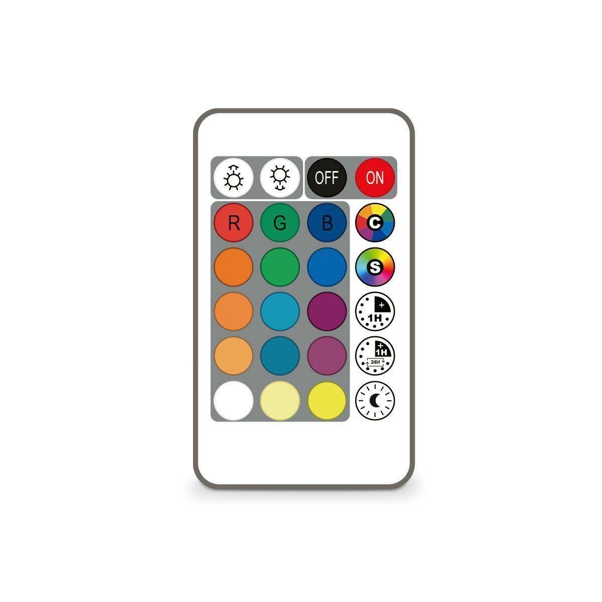 GU10 LED-Leuchtmittel 5W RGB+CCT Farbwechsel mit Fernbedienung
