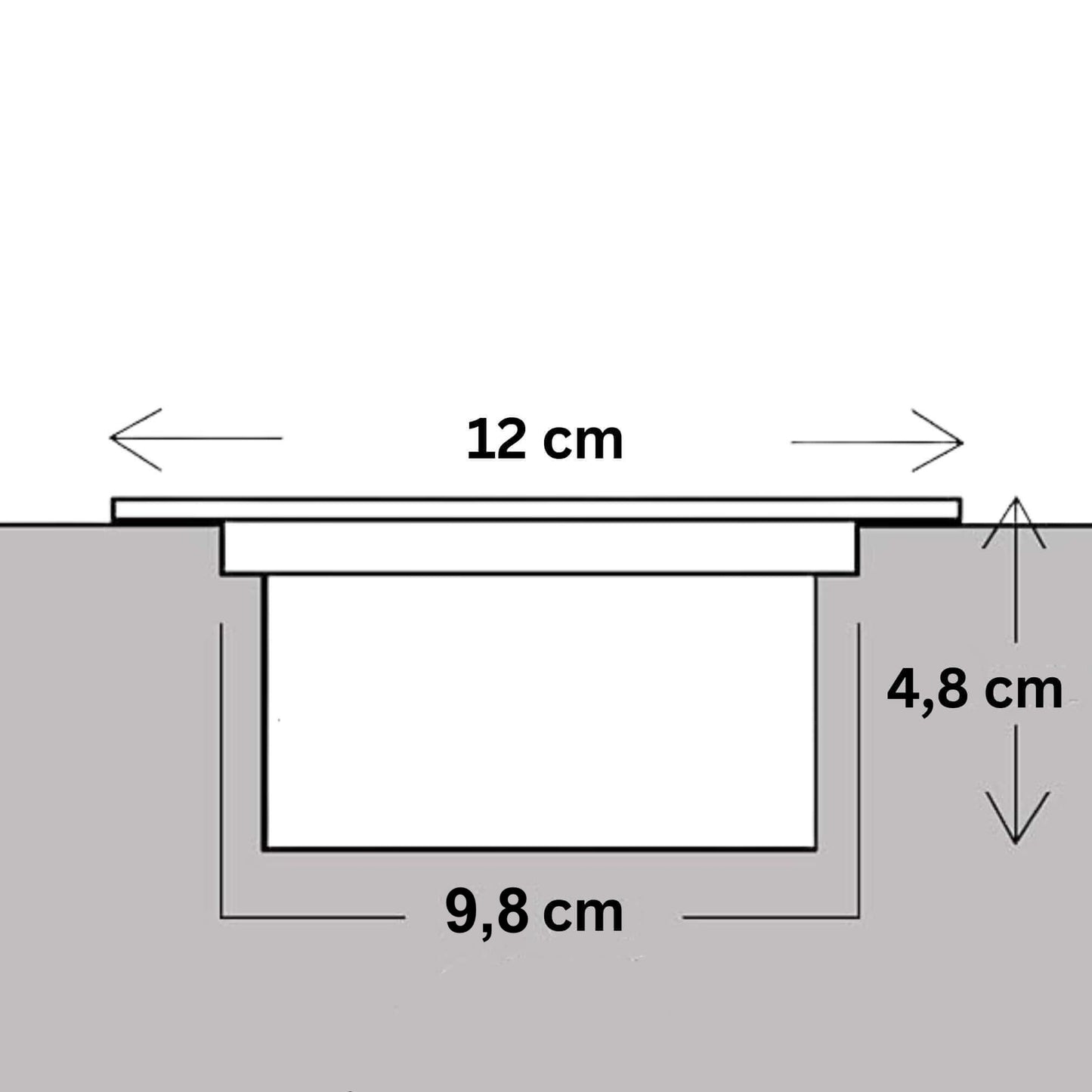 Solar LED Bodeneinbaustrahler IP65 für außen in Schwarz Ø12cm