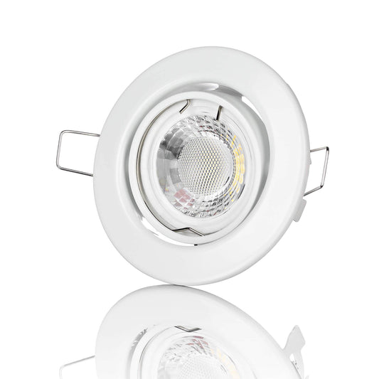 LED Einbaustrahler Dimmbar - Weiß Rund 5W GU10 LED - Classico