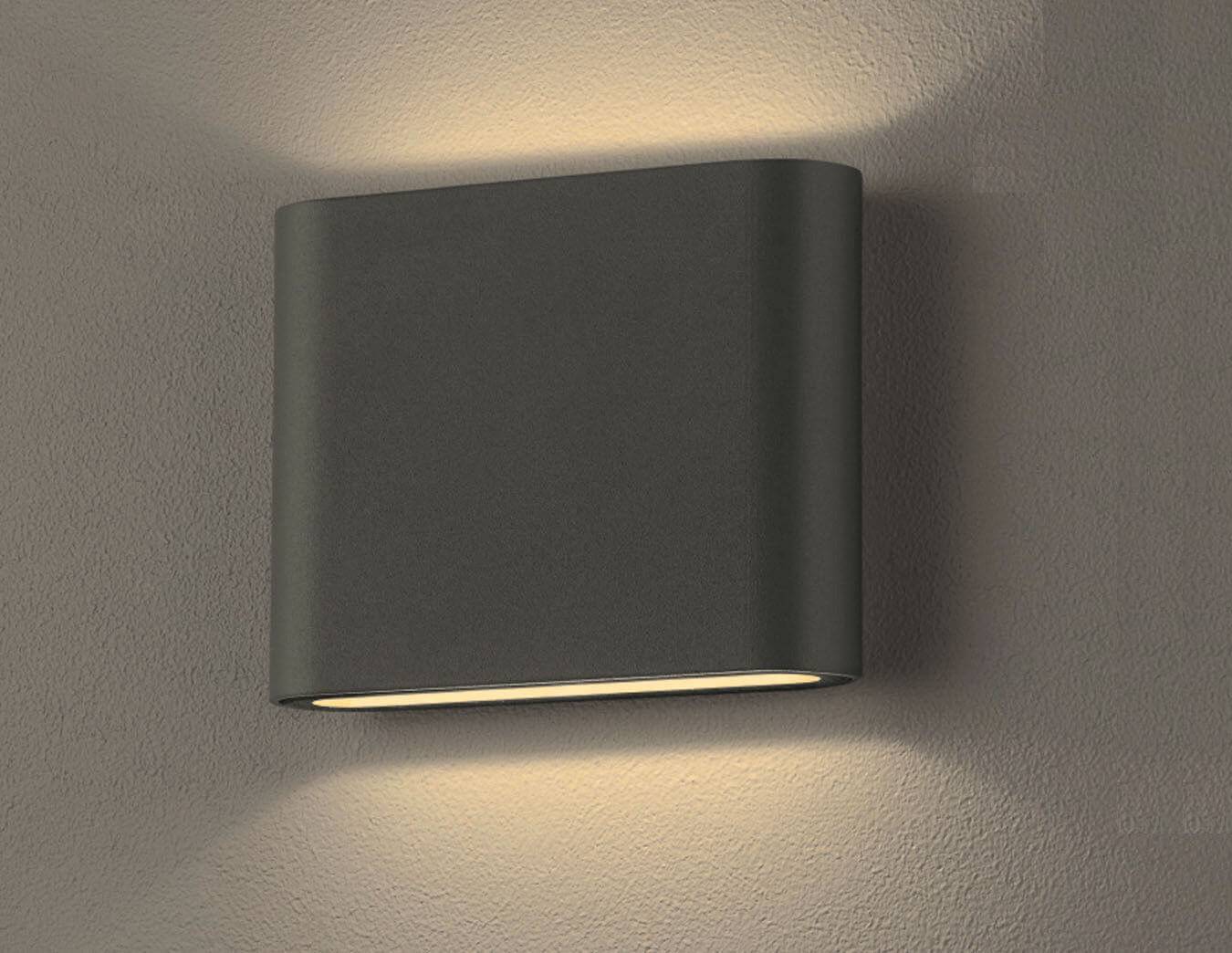 LED Wandleuchte Up&Down Außenwandleuchte Anthrazit - Slim