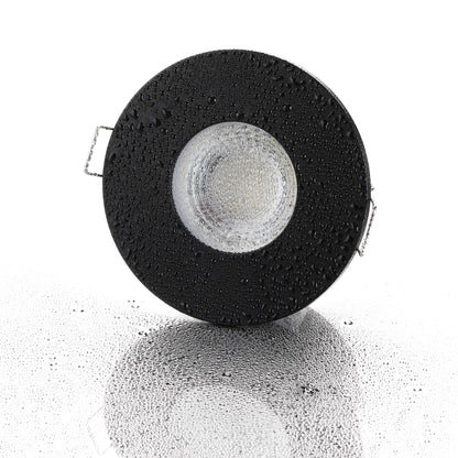 LED Einbaustrahler IP65 - Schwarz Rund 5W GU10 - Fora