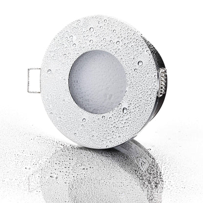 LED Einbaustrahler Flach IP65 - Chrom Rund 5W Dimmbar 120° - Fora