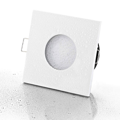LED Einbaustrahler Flach IP65 - Weiß Eckig 5W Dimmbar 120° - Fora
