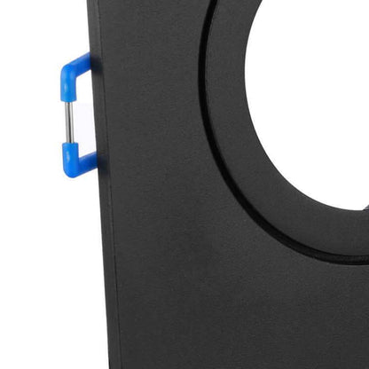 LED Einbaustrahler Flach IP44 - Schwarz Eckig 5W Dimmbar 120° - Agua