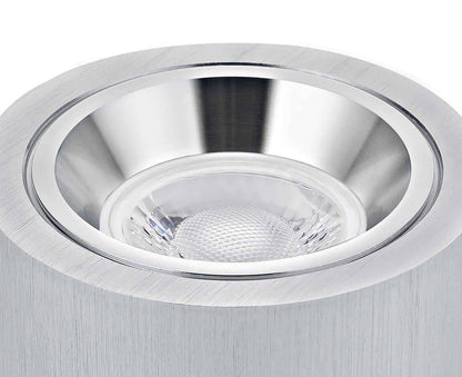 LED Aufbaustrahler Flach in Alu gebürstet 230V 5W Dimmbar - Pio