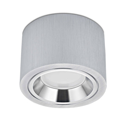 LED Aufbaustrahler Flach in Alu gebürstet 230V 5W Dimmbar 120° - Pio
