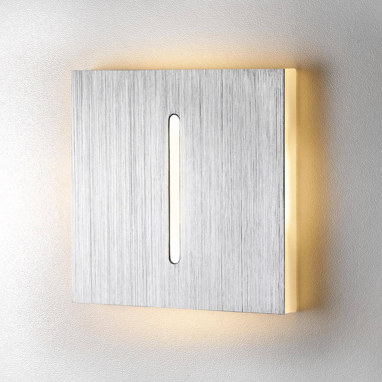 Treppenbeleuchtung - LED Wandeinbauleuchte Slide in Alu Gebürstet - 230V 1,5W
