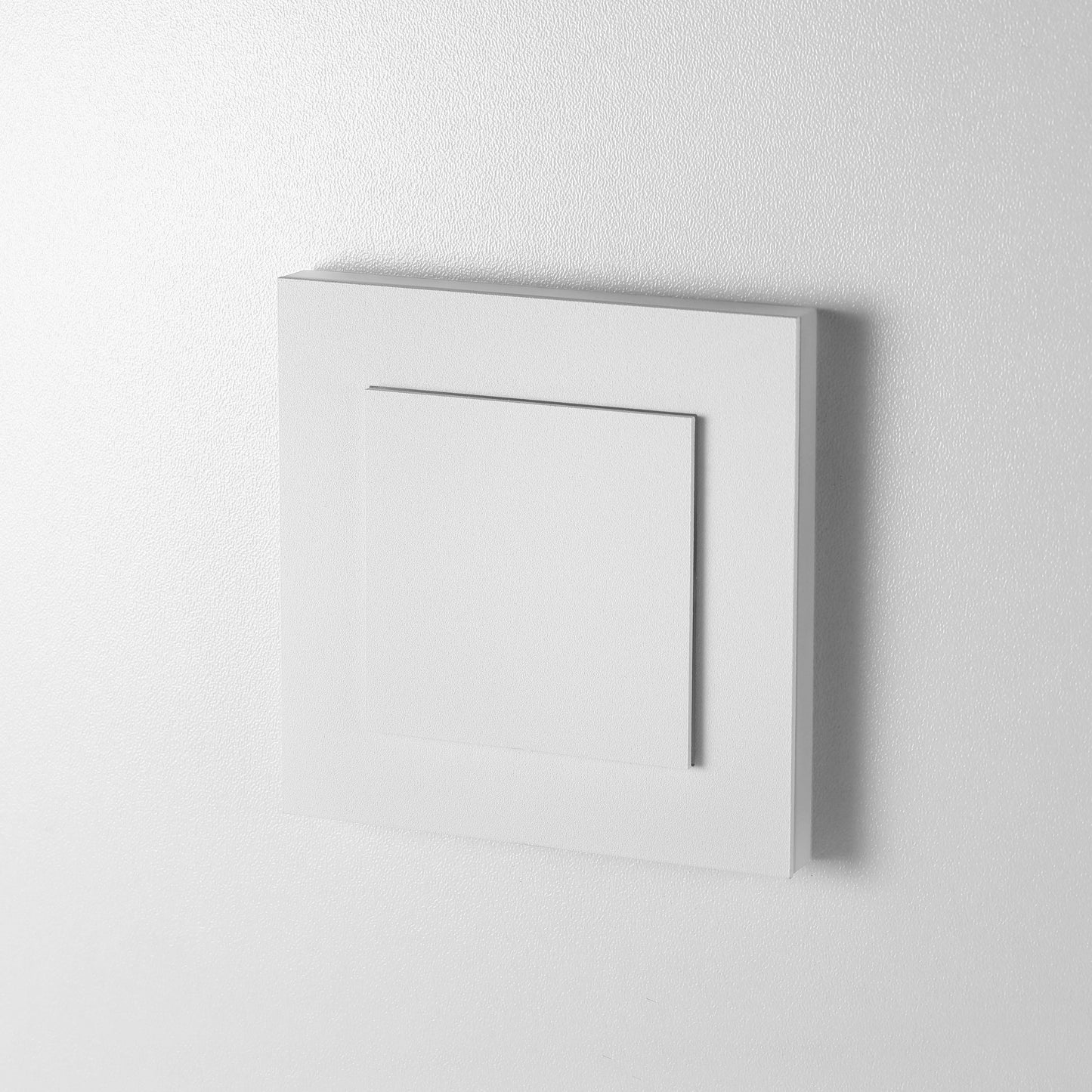 Treppenbeleuchtung - LED Wandeinbauleuchte 3D in Weiß eckig - 230V 1,5W