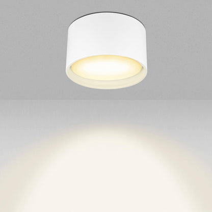 Flacher Aufbaustrahler in Weiß rund inkl. LED GX53 6W - Mira