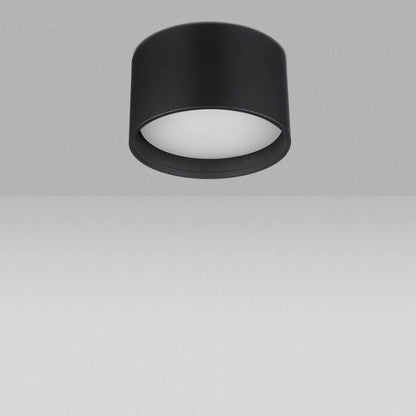 Flache Aufbauleuchte in Schwarz rund inkl. LED GX53 6W Dimmbar - Mira
