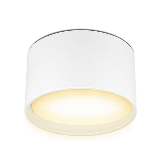 Flacher Aufbaustrahler in Weiß rund inkl. LED GX53 6W - Mira