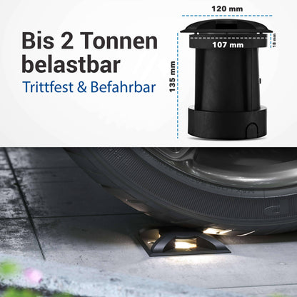 LED Bodenleuchte für außen - quadratisch Schwarz 3-flammig inkl. 5W GU10 230V