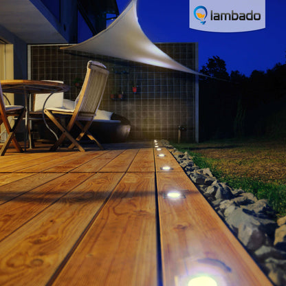 LED Bodenstrahler IP67 - flach, schwarz, eckig mit LED-Modul 230V 5W dimmbar
