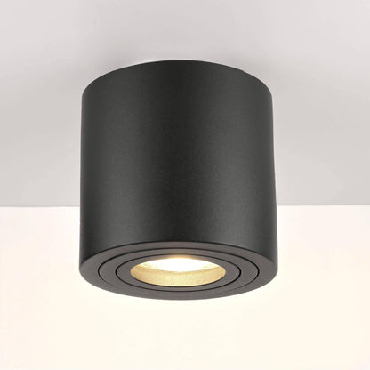 LED Aufbaustrahler 230V Schwarz Rund - 5W GU10 LED - Glabo