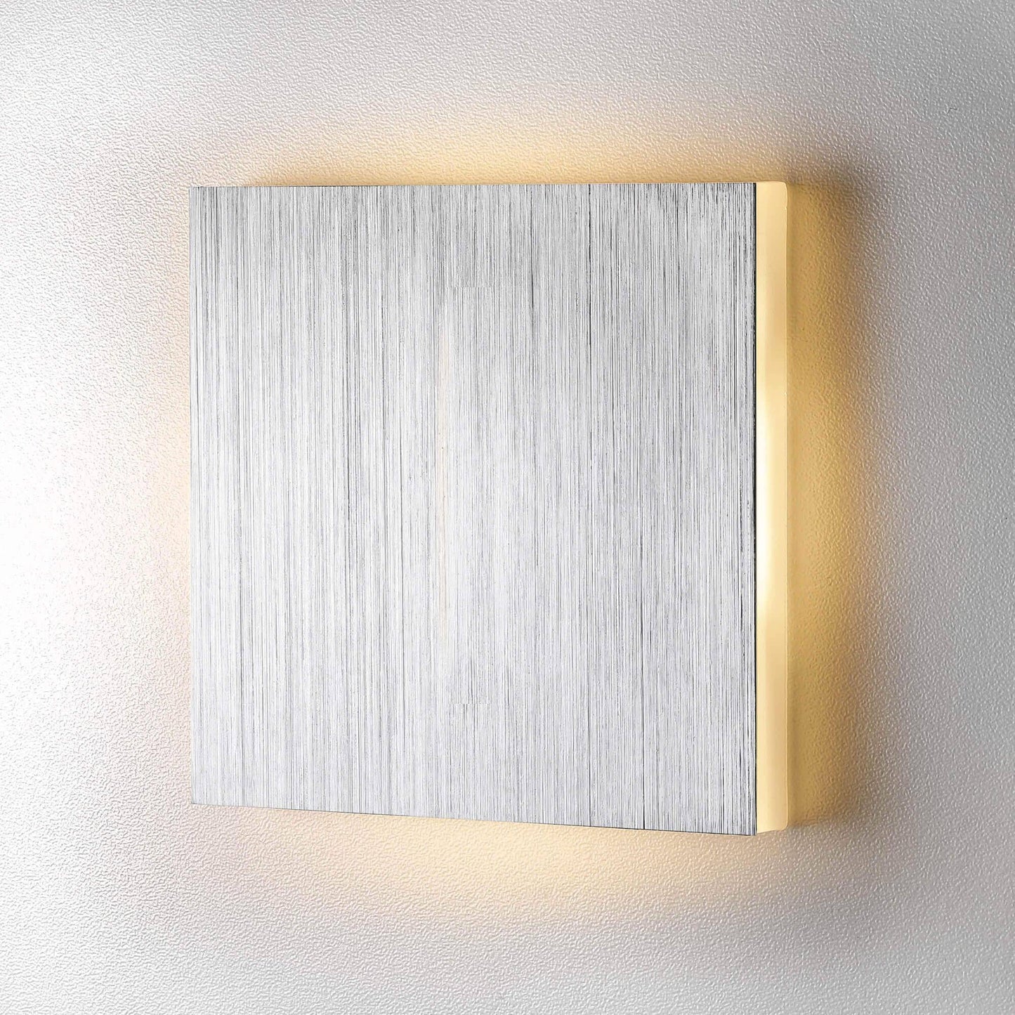 Treppenbeleuchtung - LED Wandeinbauleuchte in Alu gebürstet eckig - 230V 1,5W