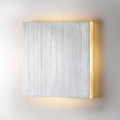 Treppenbeleuchtung - LED Wandeinbauleuchte in Alu gebürstet eckig - 230V 1,5W