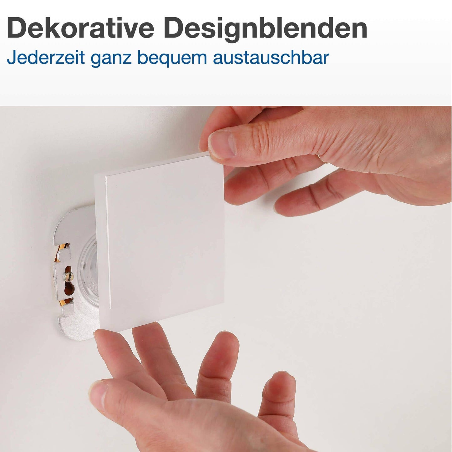 Treppenbeleuchtung - LED Wandeinbauleuchte 3D in Weiß eckig - 230V 1,5W