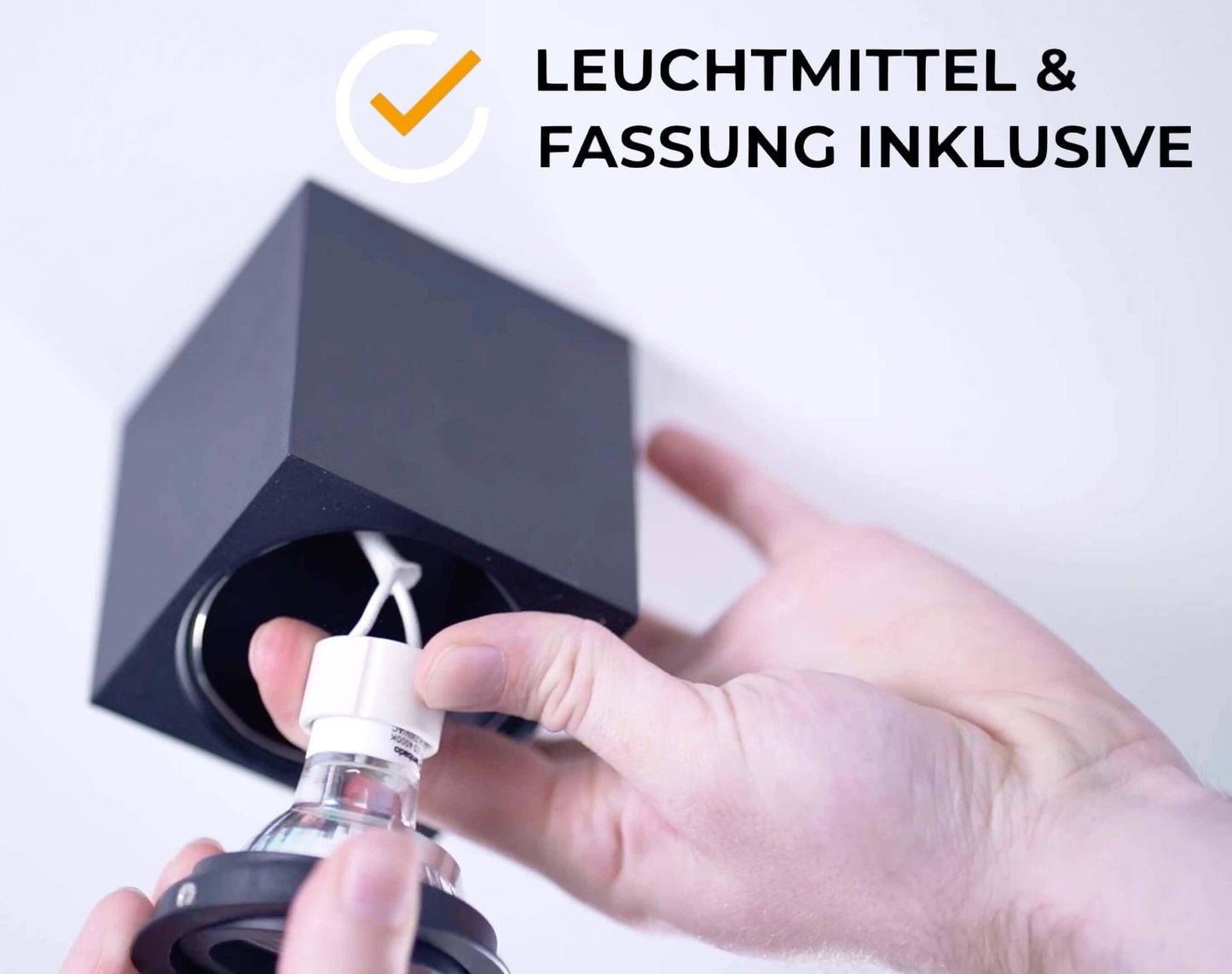 LED Aufbaustrahler Dimmbar - Schwarz Eckig 5W GU10 230V - Glabo