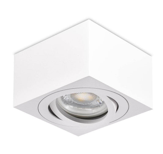 LED Aufbaustrahler Flach - Weiß Eckig 230V 5W Dimmbar - Tablo