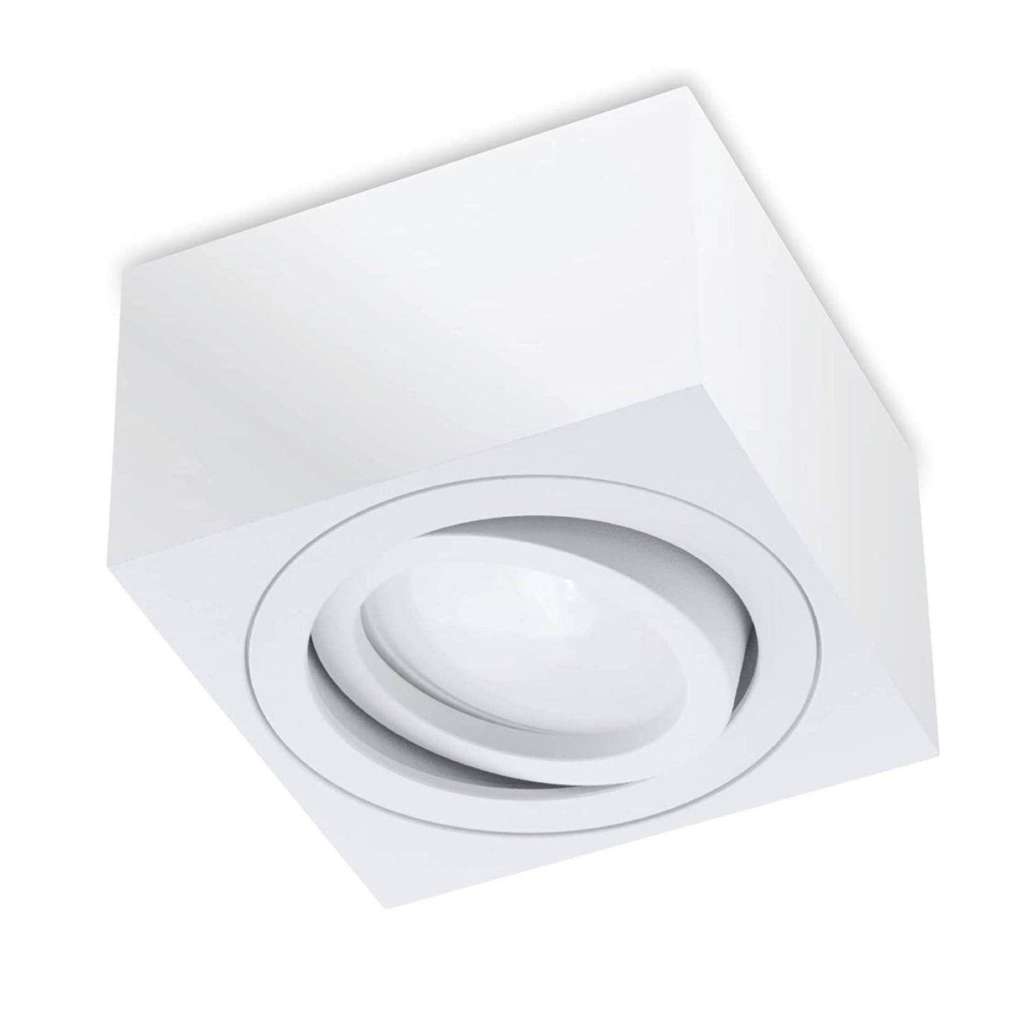 LED Aufbaustrahler Flach - Weiß Eckig 230V 5W Dimmbar 120° - Tablo
